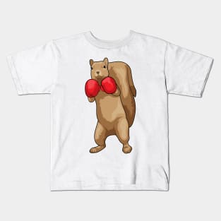 Squirrel Boxer Boxing gloves Kids T-Shirt